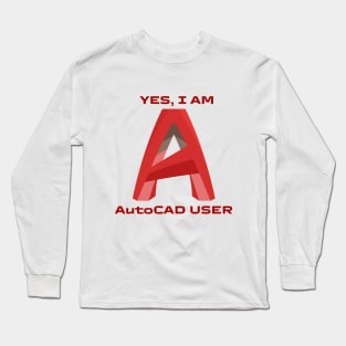 AUTOCAD PROFISSIONAL , NEW AUTOCAD DESIGN , T shirt Autocad design & CLEAN SIMPLE DESIGN AUTOCAD SHIRT Long Sleeve T-Shirt